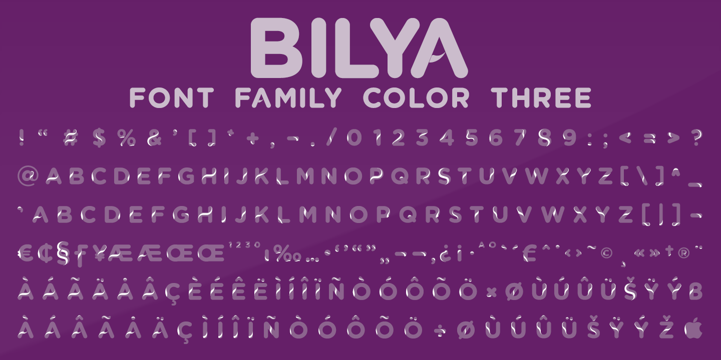 Beispiel einer Bilya Layered-Schriftart #8